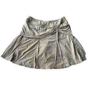 Athleta Skort Sz 12 Tan Tennis Golf Skirt Shorts Sports Casual Tie Summer Fun